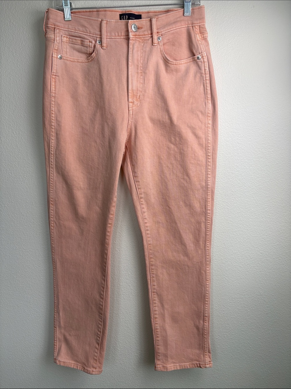 GAP High Rise Vintage Slim Jeans Peach Cream Pink Size 10/30R EUC!